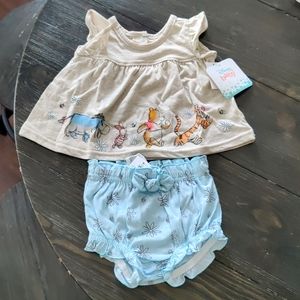 NWT Disney baby Winnie the Pooh 2 piece outfit size 3/6